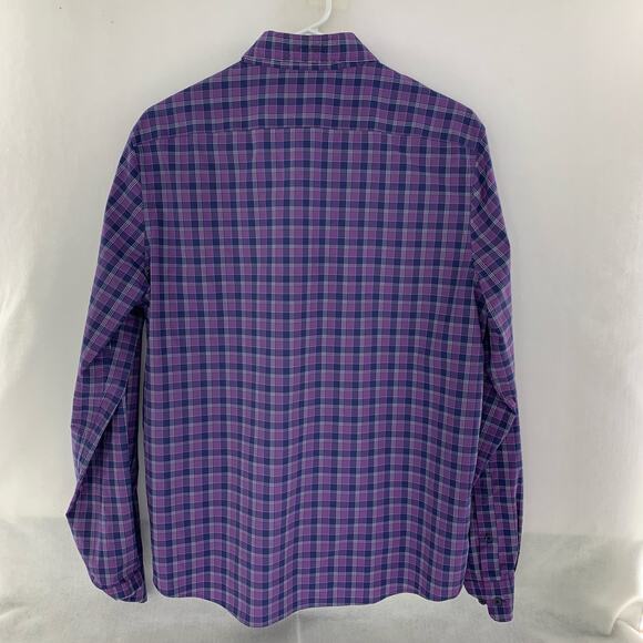 Tommy Hilfiger Purple Plaid Men’s Button Down Shirt Size L - Picture 2 of 8